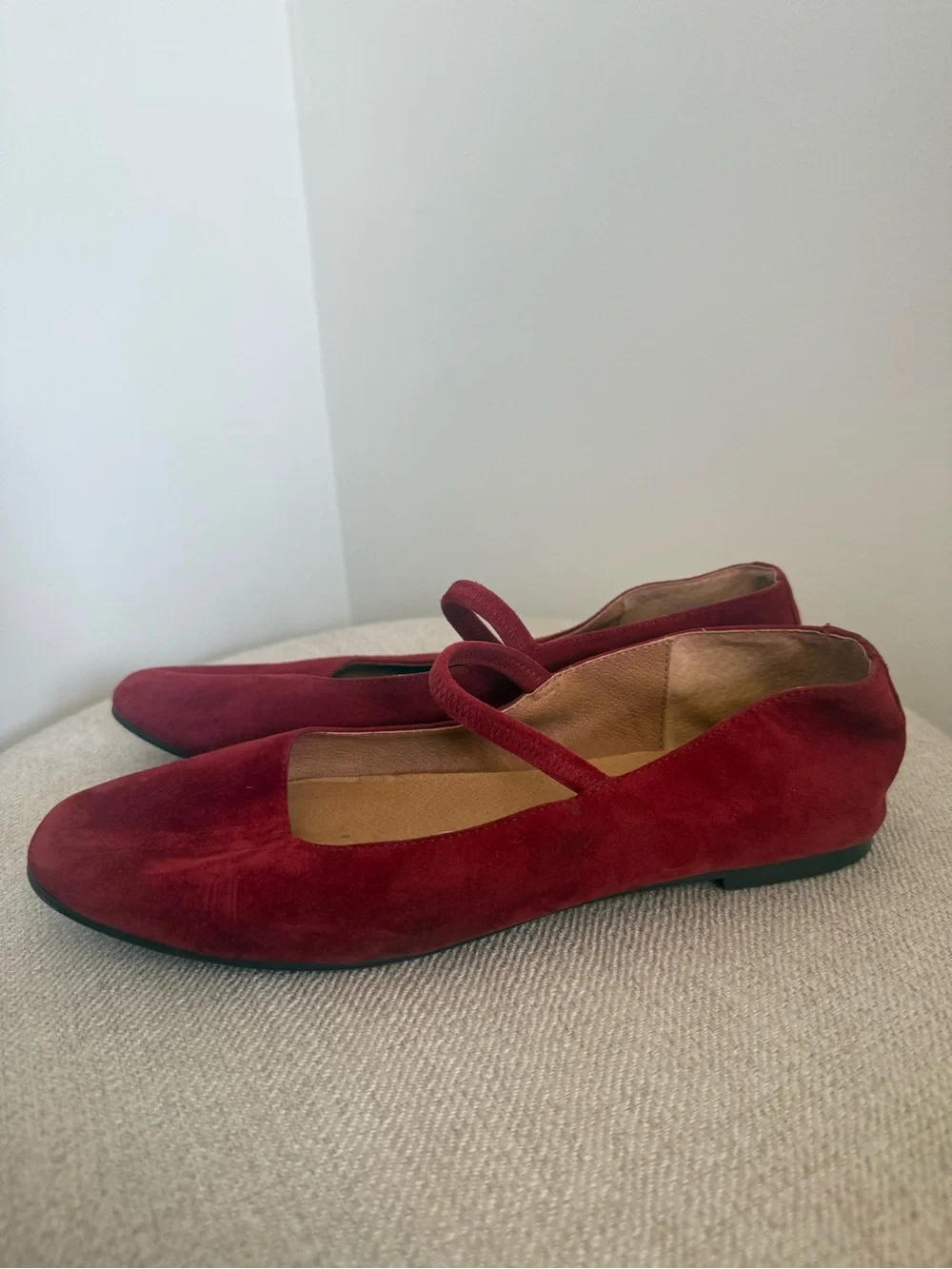 Madewell The Greta Ballet Flats-Ruby Suede (size 8)